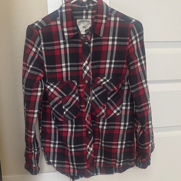 Zara Tops - 3 for $15!! Zara plaid flannel button down shirt blouse XS